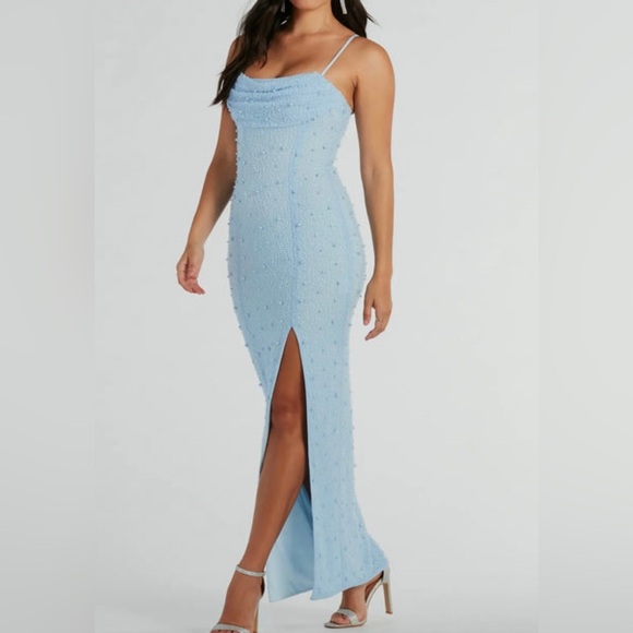 Windsor pearl bead slim formal dress - Picture 4 of 4